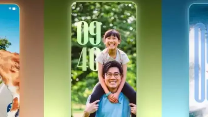 Close-up widget kustom dan pengaturan ikon yang fleksibel pada sistem OriginOS 6 di ponsel iQOO.