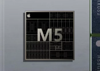 Gambar render close-up dari chipset Apple M5 yang spesifikasinya baru saja bocor ke publik.