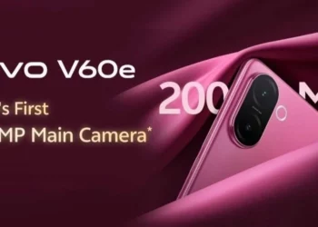 Gambar promosi vivo V60e yang menyorot keunggulan utama kamera 200MP.