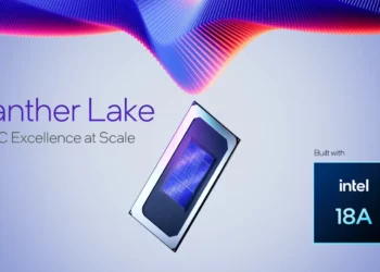 Slide resmi Intel Tech Tour untuk Intel Panther Lake (Intel 18A), prosesor yang dilaporkan (report) CPU-nya mengecewakan namun iGPU-nya melonjak 72%.