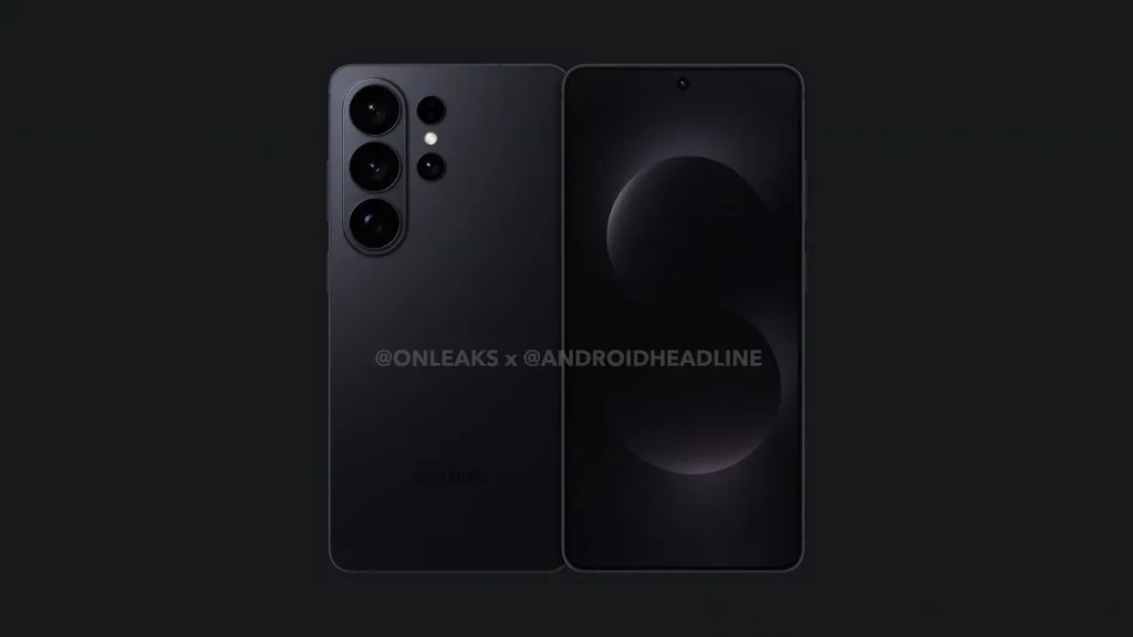 Tampilan render bocoran Samsung Galaxy S26 Ultra yang menunjukkan desain depan dan belakang, di mana upgrade pada kamera Galaxy S26 Ultra dilaporkan minim.