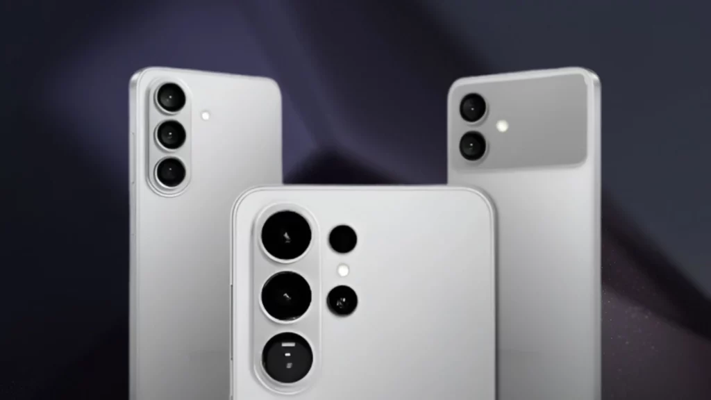 Ilustrasi render berbagai model Galaxy S26, menyoroti "sensor kamera baru" yang dikonfirmasi VP Samsung bersamaan dengan Exynos 2600.