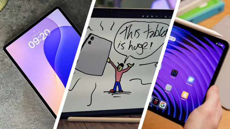 Kolase tiga tablet terbaik 2025 yang sedang diulas dalam artikel rekomendasi.