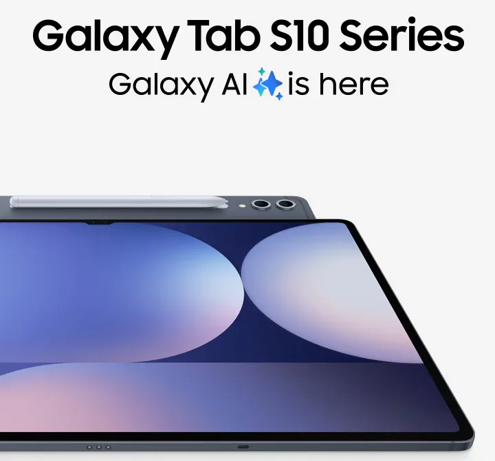 Poster resmi Samsung Galaxy Tab S10 Ultra, salah satu tablet terbaik 2025 dengan fitur Galaxy AI.