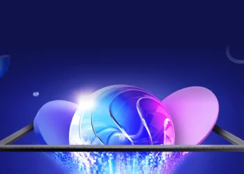 Ilustrasi artistik dari sensor kamera 200MP Samsung ISOCELL HP5 yang baru saja diperkenalkan.