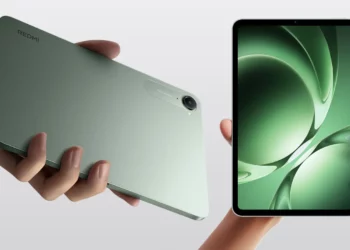 Ilustrasi Redmi K Pad 2, tablet 'mini' spek gahar dari Xiaomi, yang dikonfirmasi oleh leaker akan rilis tahun depan. Gambar menunjukkan desain tipis warna hijau.