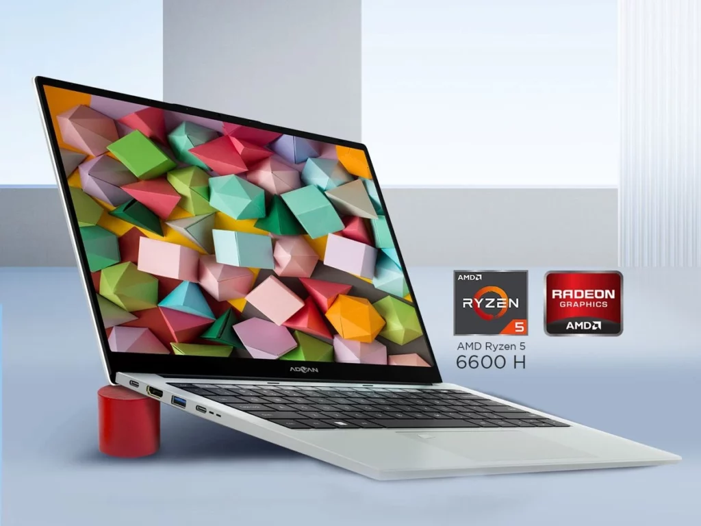 Advan Workplus, rekomendasi laptop 5 jutaan (7jt) dengan performa CPU paling brutal berkat prosesor AMD Ryzen 5 6600H yang tertanam di dalamnya.