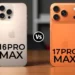 Perbandingan visual antara desain baru iPhone 17 Pro Max vs iPhone 16 Pro Max yang menjadi topik utama artikel.