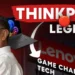Ilustrasi sejarah Lenovo yang menampilkan pendiri Liu Chuanzhi, laptop ThinkPad, dan teks "ThinkPad Legend" yang merangkum perjalanan Lenovo menjadi produsen PC no. 1.