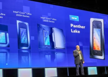 Presentasi Intel yang secara resmi memperkenalkan arsitektur prosesor terbaru, Intel Panther Lake.