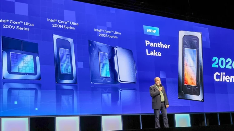 Presentasi Intel yang secara resmi memperkenalkan arsitektur prosesor terbaru, Intel Panther Lake.