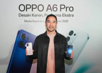 Head of Public Relations OPPO Indonesia, Arga Simanjuntak, saat acara peluncuran resmi OPPO A6 Pro di Indonesia.