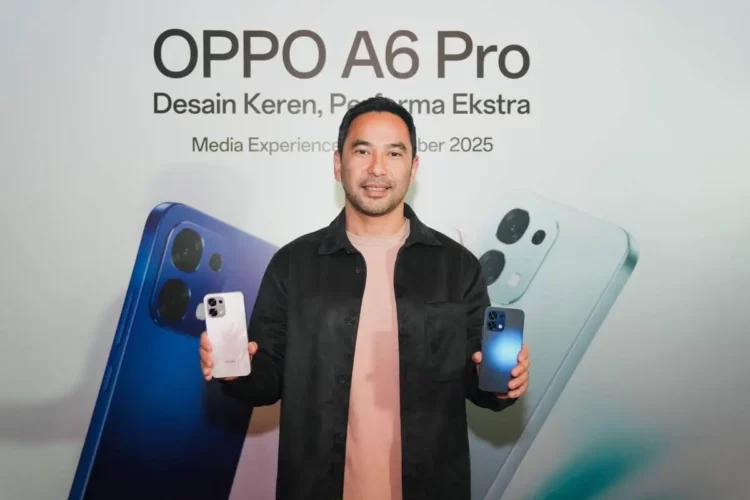 Head of Public Relations OPPO Indonesia, Arga Simanjuntak, saat acara peluncuran resmi OPPO A6 Pro di Indonesia.