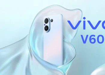 Poster resmi vivo V60 rilis di Indonesia, menampilkan HP AI pertama dengan Snapdragon 7 Gen 4, baterai 6500mAh, dan kamera Triple 50MP ZEISS.