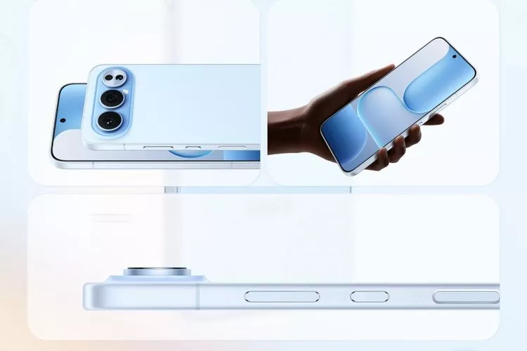 Tiga tampilan berbeda dari smartphone Honor 500 Series, menyoroti desain tipis, modul kamera, dan tampilan depan.