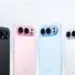 Empat smartphone Honor 500 Series dalam varian warna berbeda (hitam, pink, biru, putih), menunjukkan pilihan warna yang menarik.