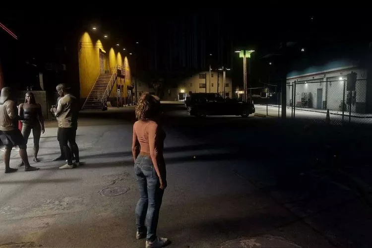 Ilustrasi logo GTA 6 atau adegan gameplay yang dibuat seolah-olah asli, menyimbolkan video bocoran.