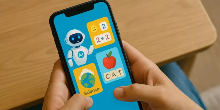 Tampilan interface aplikasi atau keyboard di smartphone yang menunjukkan fitur bantuan AI atau saran teks.