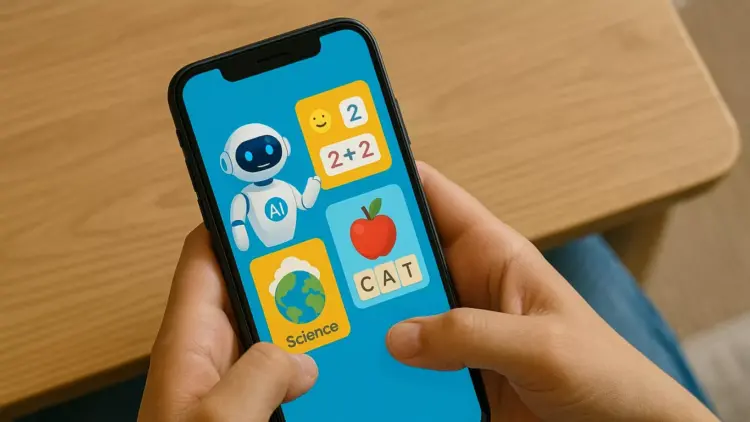 Tampilan interface aplikasi atau keyboard di smartphone yang menunjukkan fitur bantuan AI atau saran teks.