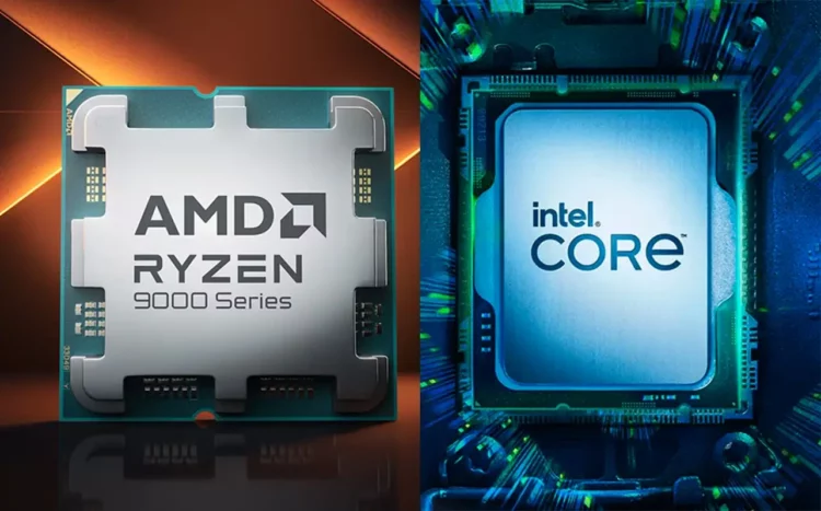 Ilustrasi CPU AMD Ryzen dan Intel Core sebagai simbol berita harga prosesor naik drastis untuk model-model lama akibat stok langka dan permintaan AI.