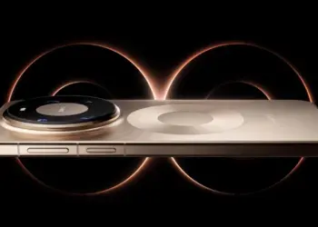 Desain samping bodi Huawei Mate 80 Series yang menampilkan modul kamera bulat besar, menonjolkan kemampuan fitur telephoto dan portrait sekelas profesional.