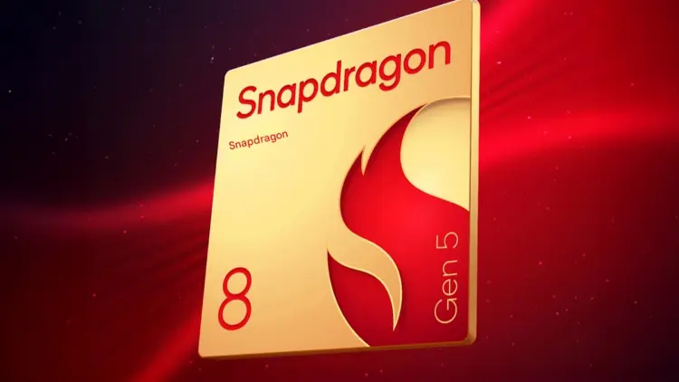 Logo resmi chip Qualcomm Snapdragon 8 Gen 5 yang akan rilis 26 November, ditenagai arsitektur 8 core dengan performa tinggi.