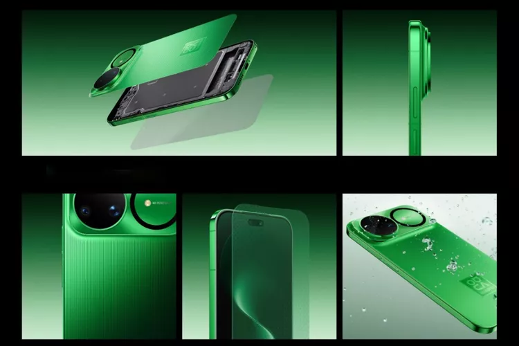 Detail panel belakang Huawei Nova 15 Series yang menampilkan modul kamera desain Dual-Ring vertikal yang elegan dengan aksen metalik.