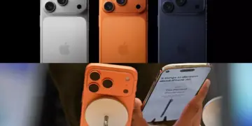 Gambar Utama: Empat unit iPhone (mewakili iPhone 17) dalam berbagai varian warna, menyoroti desain dan kamera tiga lensa.