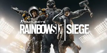 Pasukan taktis Rainbow Six Siege melakukan penyerbuan ke sebuah gedung dengan helikopter di latar belakang.