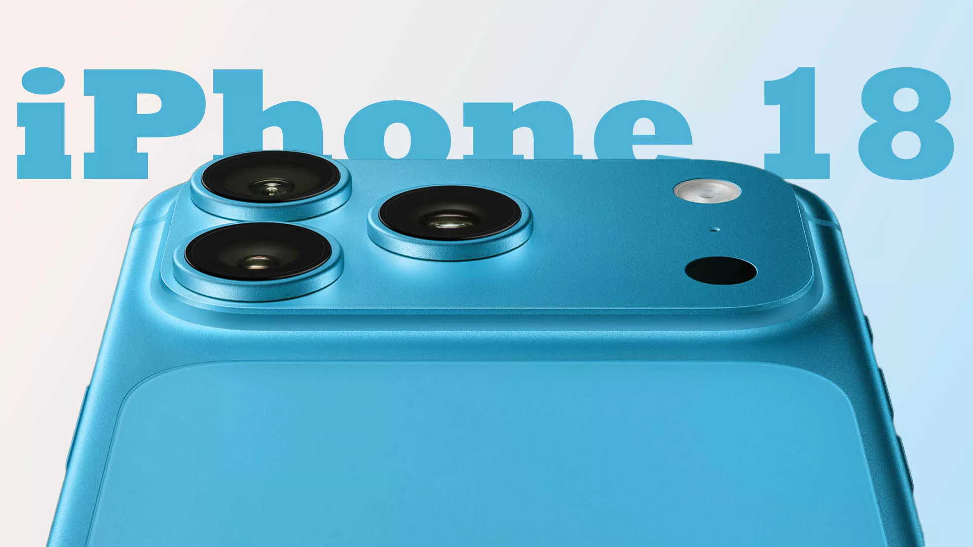 unit iPhone (mewakili 3 varian iPhone 18) dalam warna berbeda, menyoroti modul kamera tiga lensa.