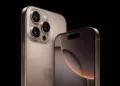 iPhone 16 Pro Max warna Desert Titanium tampak depan dan belakang yang kini lebih terjangkau berkat promo akhir tahun.
