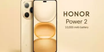 Tampilan layar depan Honor Power 2 yang jernih dengan bezel tipis, menonjolkan pengalaman visual yang imersif.