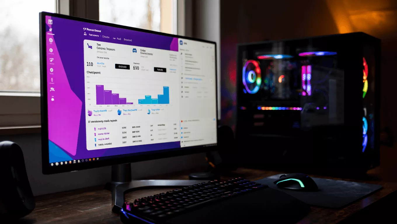 Dua unit smartphone dipajang (mewakili pengguna yang berbagi Discord Wrapped), menunjukkan perbandingan atau fitur yang dapat dibagikan.