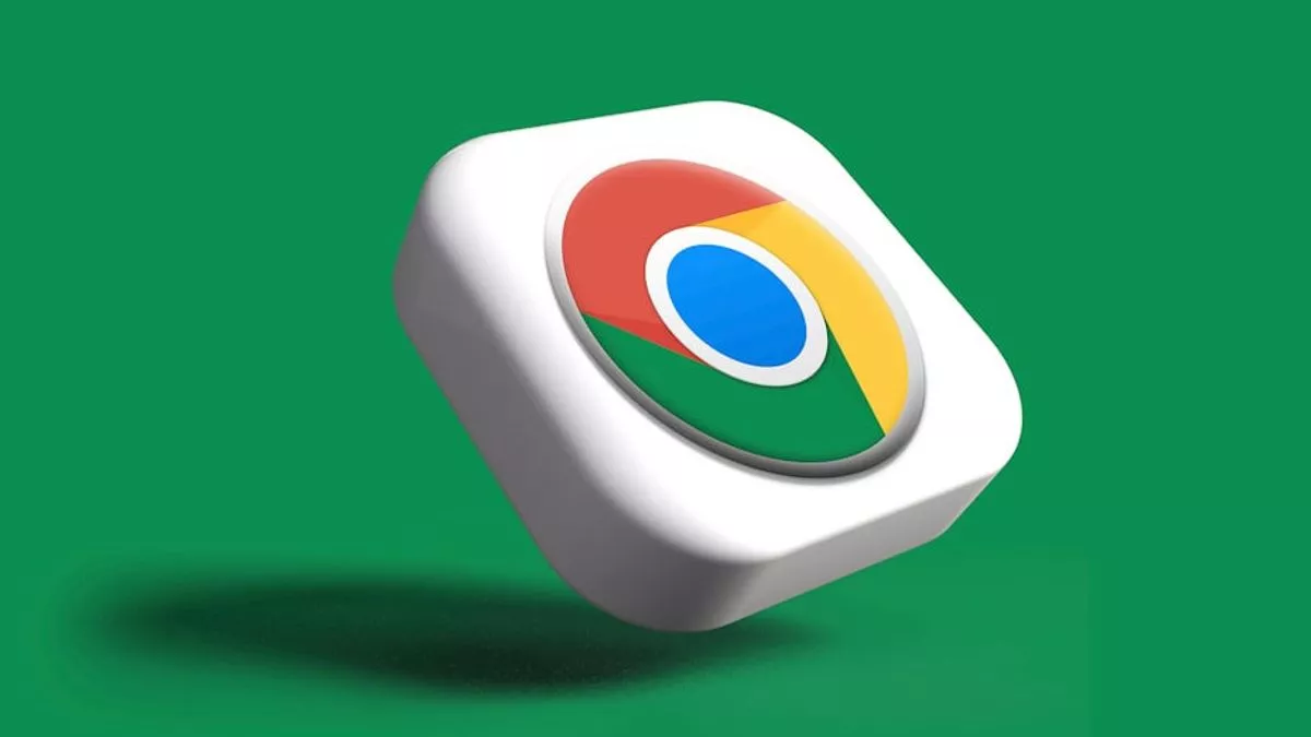 Dua unit smartphone dipajang, menyiratkan perbandingan antara Safari (rekomendasi Apple) dan Chrome (yang diperingatkan).