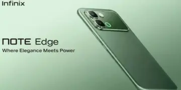 Penampakan bodi belakang Infinix Note Edge dengan klaim kapasitas baterai