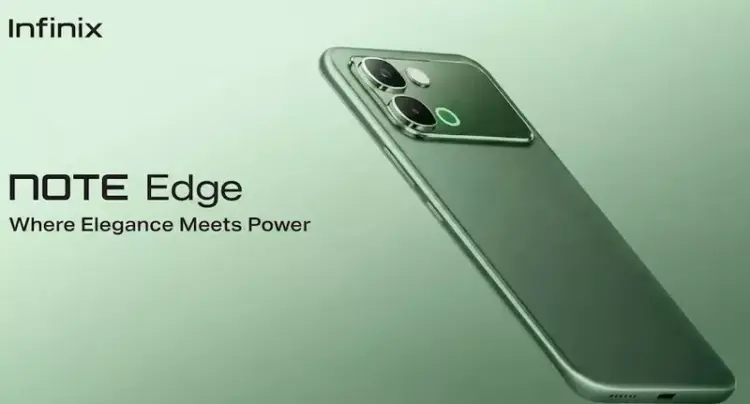 Penampakan bodi belakang Infinix Note Edge dengan klaim kapasitas baterai