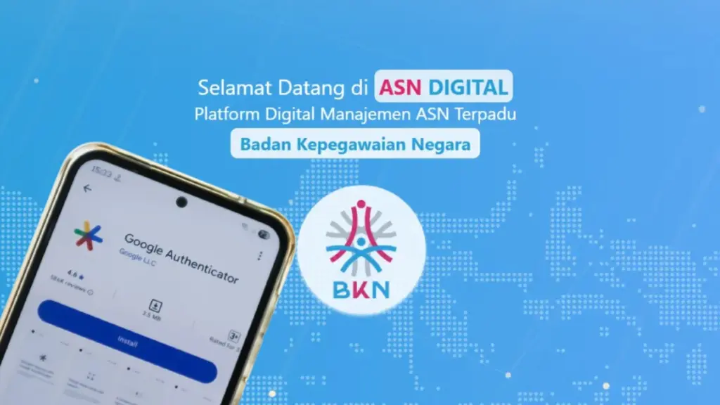 Tampilan laman unduh aplikasi Google Authenticator di Play Store yang wajib diinstal untuk verifikasi login ASN Digital BKN.
