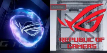 Tampilan teaser desktop gaming ASUS ROG G1000 yang memamerkan kembalinya fitur visual LED AniMe Matrix pada casing tower, disiapkan untuk ajang CES 2026.