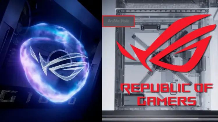 Tampilan teaser desktop gaming ASUS ROG G1000 yang memamerkan kembalinya fitur visual LED AniMe Matrix pada casing tower, disiapkan untuk ajang CES 2026.