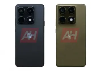 Bocoran render desain belakang Motorola Edge 70 Ultra yang menampilkan modul tiga kamera dan dua pilihan warna.