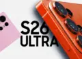 Render visualisasi bocoran warna Galaxy S26 Ultra terbaru yang menampilkan varian unik Orange dan Pink.