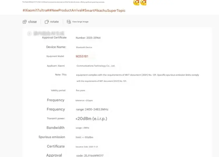 Tangkapan layar postingan leaker Smart Pikachu yang mengonfirmasi teknologi coating Leica anti-refleksi pada Xiaomi 17 Ultra.