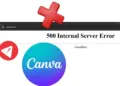 Ilustrasi yang menunjukkan website Canva.com mengalami Eror 500 Internal Server Error, mengonfirmasi layanan Canva down hari ini.