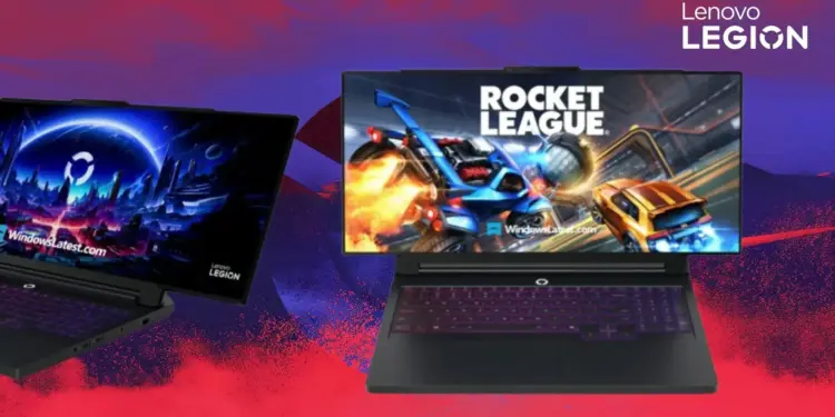 Render Lenovo Legion Pro Rollable menampilkan mekanisme layar gulung yang memperluas tampilan visual game dari 16 inci menjadi 24 inci.