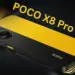 Render desain smartphone POCO X8 Pro Max dengan warna kuning ikonik dan modul kamera ganda, yang dikonfirmasi akan menggantikan peluncuran seri POCO F8.