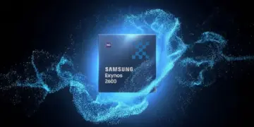 Ilustrasi chipset Samsung Exynos 2600 terbaru dengan teknologi 2nm yang menggunakan modem eksternal, berpotensi mengurangi efisiensi baterai pada Galaxy S26.