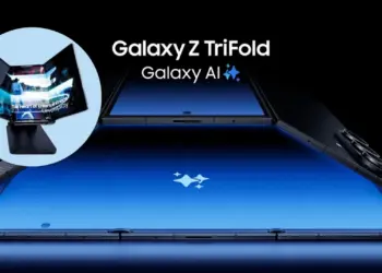 Desain Samsung Galaxy Z TriFold, HP lipat 3 layar 10 inci dengan fitur Galaxy AI dan bodi tipis 3,9mm.