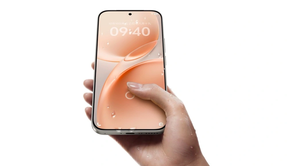 Tampilan layar AMOLED Vivo S50 dengan kecerahan 5000 nits yang jernih dan responsif meski dalam kondisi basah.