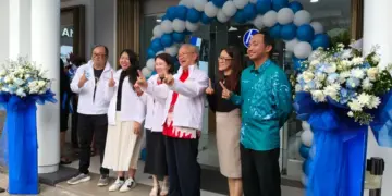 Perangkat Samsung Galaxy A57 5G pendukung akses materi digital di Exclusive Leadership Summit 2026.