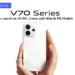 Vivo V70 Series tampilan belakang warna putih dengan modul kamera besar dan desain premium
